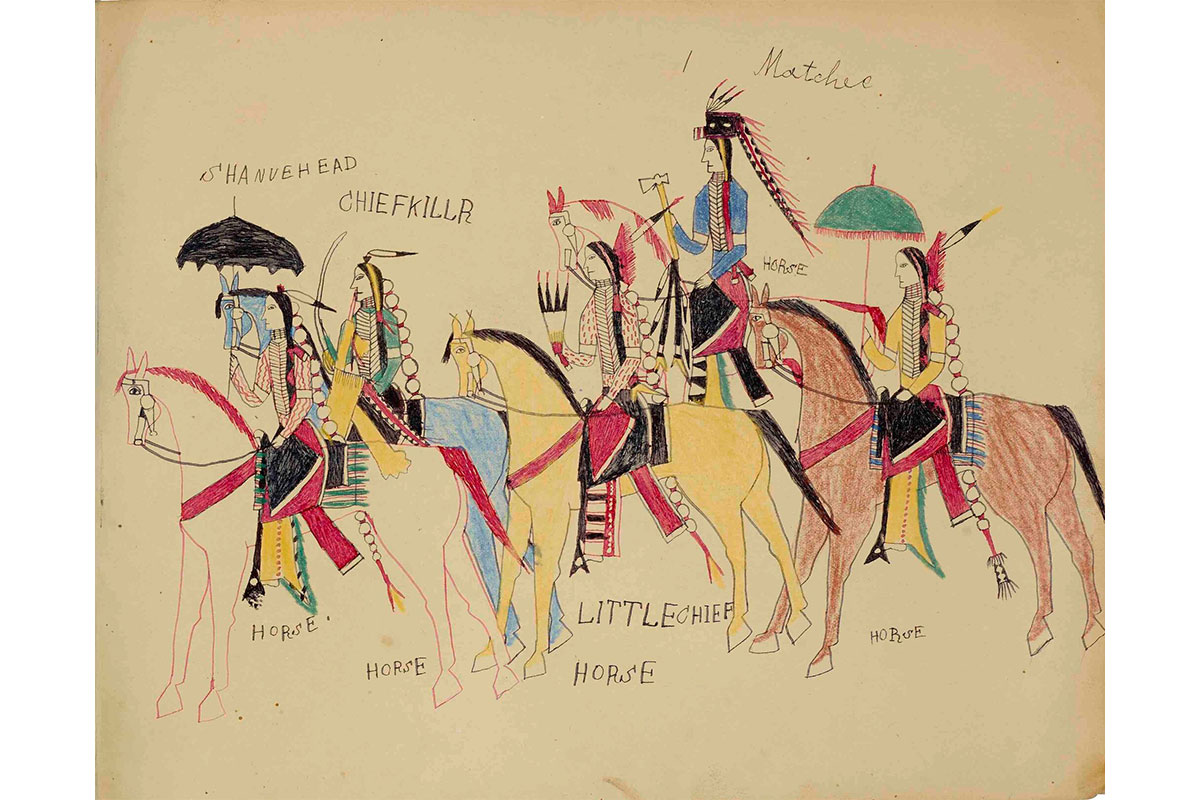 Cheyenne Warriors on Horseback CP4470-1