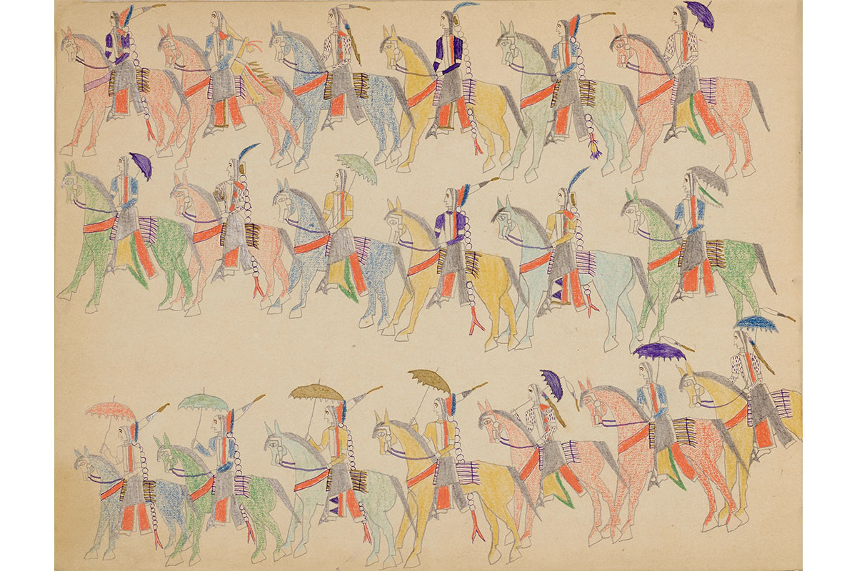 Cheyenne Warrior Procession P4469-6