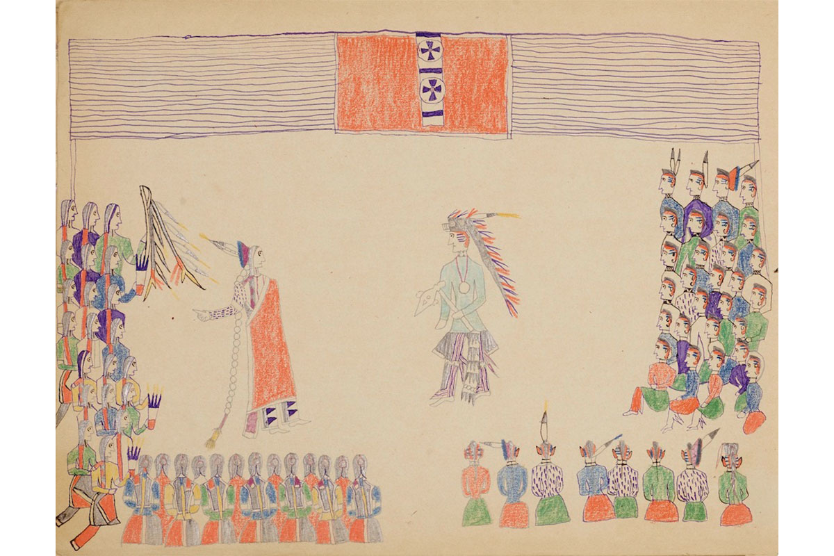 Meeting Between Cheyennes and Osage P4469-7