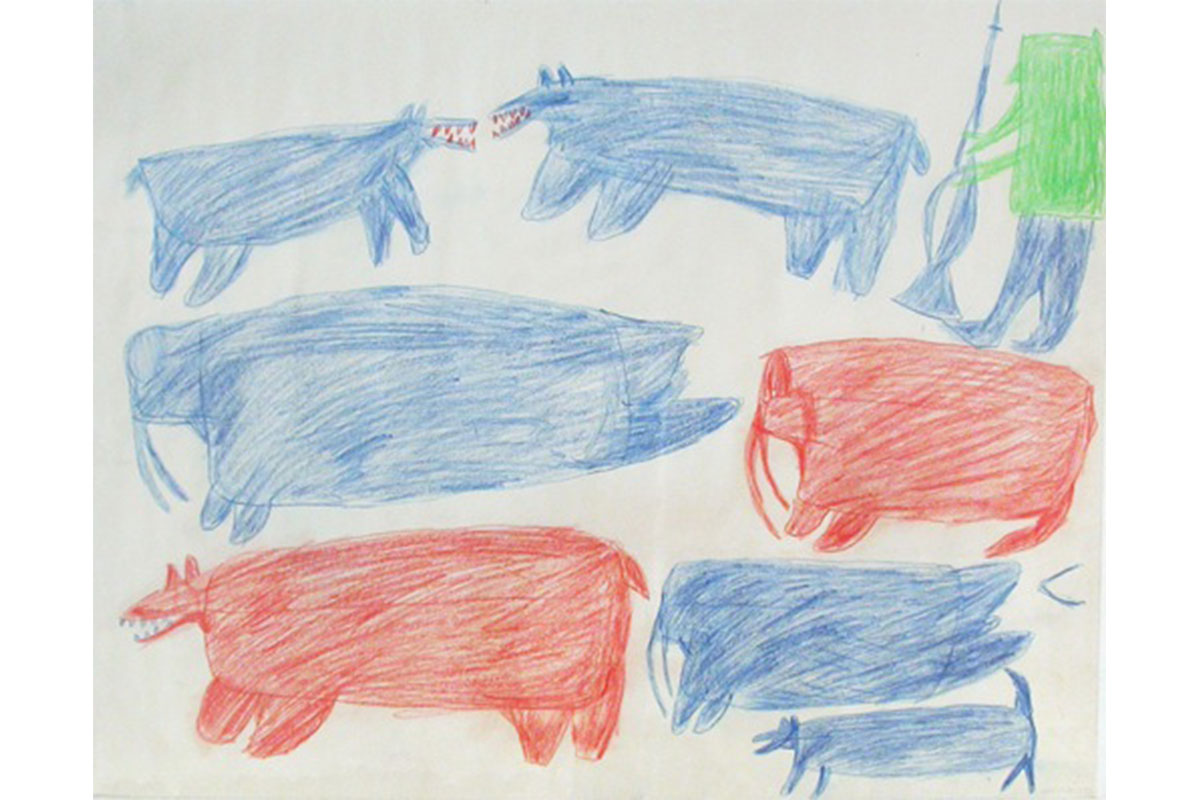 Untitled (Walrus, Polar Bears and Hunter) C4244